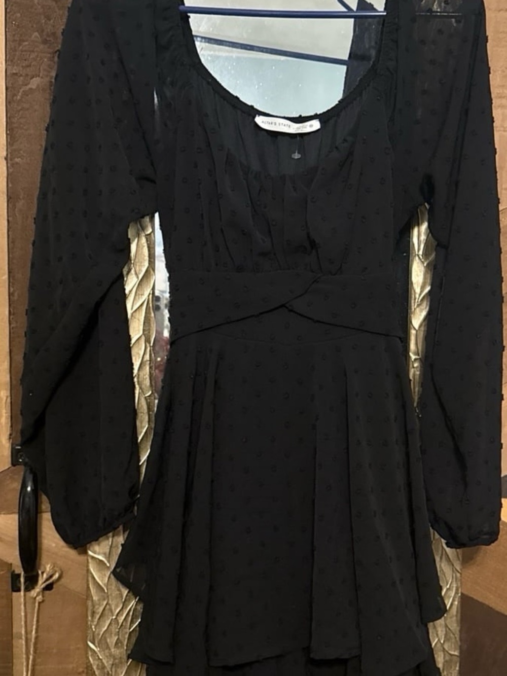 Altar'd State Lola Clip Dot Crossover Romper. Size Medium
